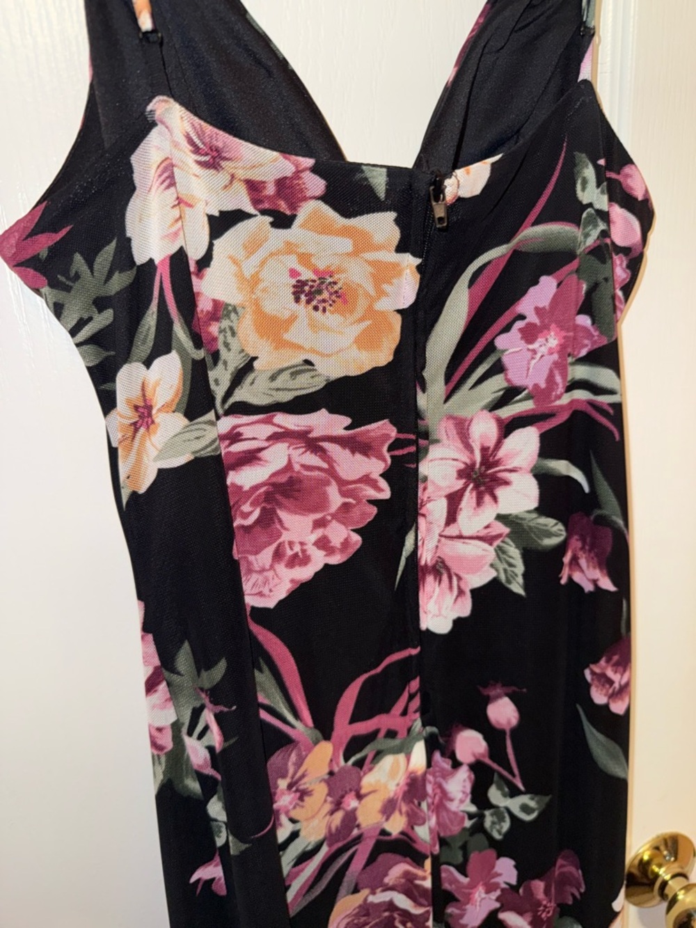 B Darlin Black Floral Spaghetti-Strap Maxi Dress - Picture 6 of 6